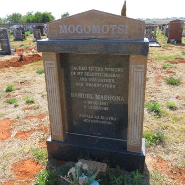 MOGOMOTSI Samuel Mashona 1951-2009