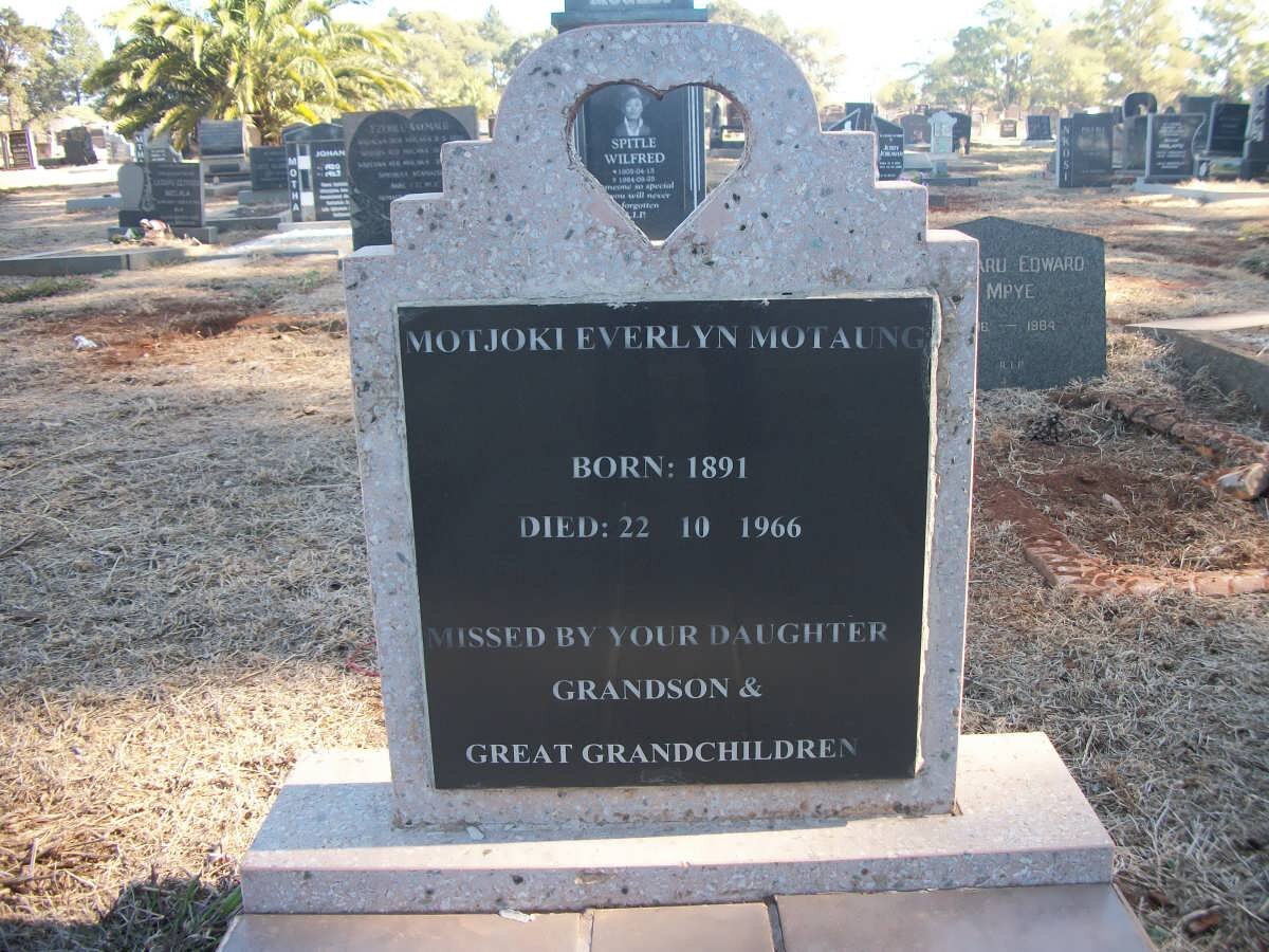 MOTAUNG Motjoki Everlyn 1891-1966