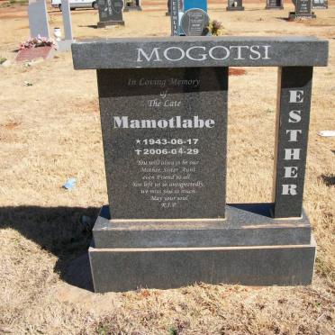 MOGOTSI Mamotlabe Esther 1943-2006