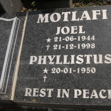 MOTLAFI Joel 1944-1998 &amp; Phyllistus 1950-