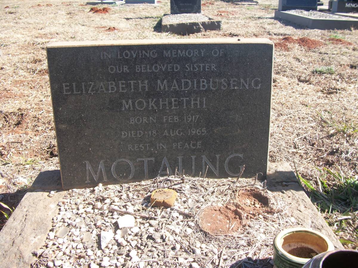 MOTAUNG Elizabeth Madibuseng 1917-1965