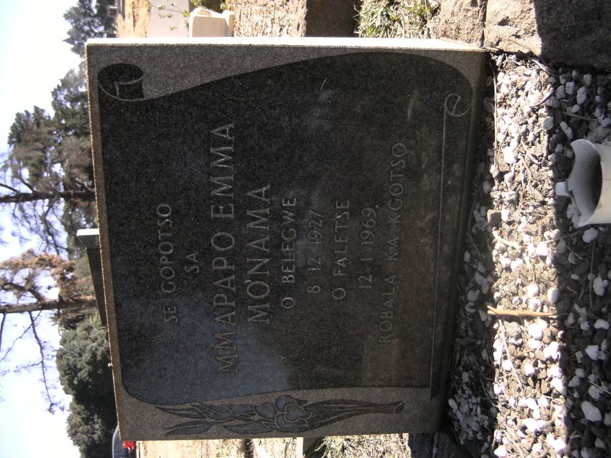 MONAMA Mmapapo Emma 1927-1969