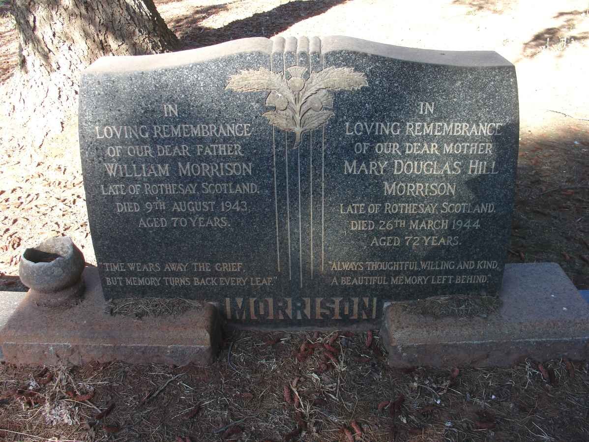 MORRISON William -1943 &amp; Mary Douglas HILL -1944