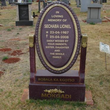 MOKGADI Sechaba Lionel 1987-2008