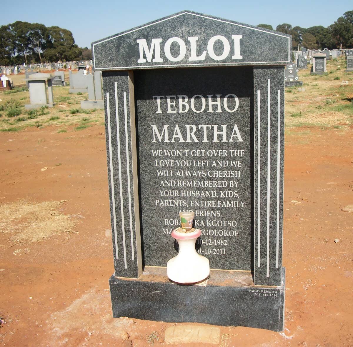 MOLOI Teboho Martha 1982-2011