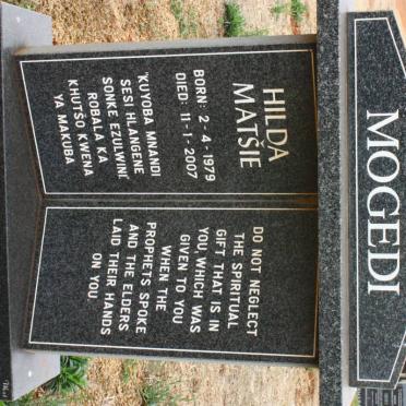 MOGEDI Hilda Matsie 1979-2007