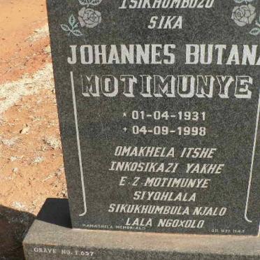 MUTIMUNYE Johannes Butana 1931-1998