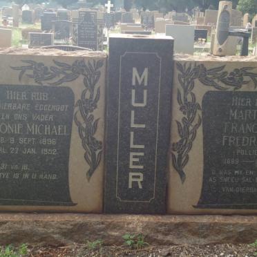 MULLER Antonie Michael 1896-1952 &amp; Martha Francina Fredrika 1899-1959