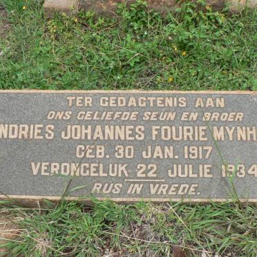 MYNHARDT Andries Johannes Fourie 1917-1934