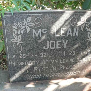 McLEAN Joey 1921-1971