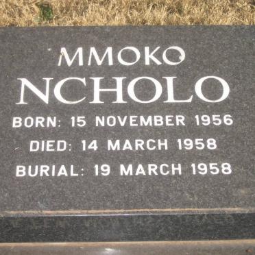 NCHOLO Mmoko 1956-1958