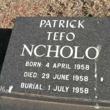 NCHOLO Patrick Tefo 1958-1958