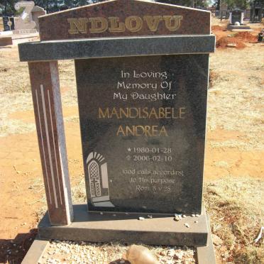 NDLOVU Mandisabele Andrea 1980-2006