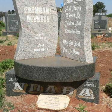 NDABA Thembani Witness 1921-2008