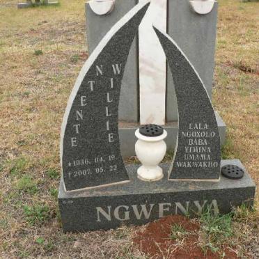 NGWENYA Ntente Willie 1936-2007