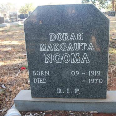NGOMA Dorah Makgauta 1919-1970