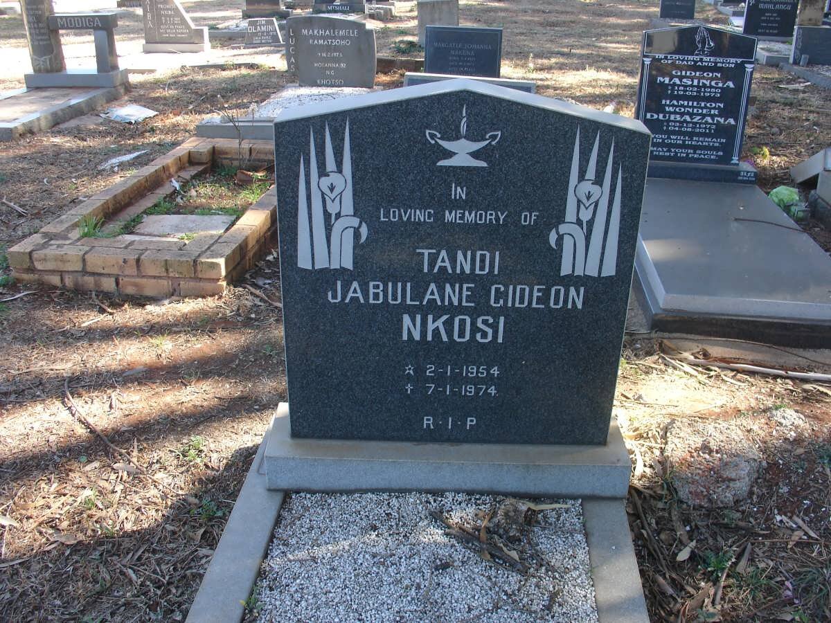 NKOSI Tanoi Jabulane Gideon 1954-1974