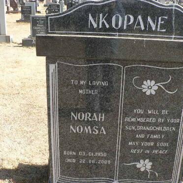 NKOPANE Norah Namsa 1950-2000