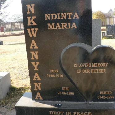 NKWANYANA Ndinta Maria 1916-1996