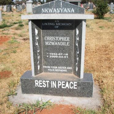 NKWANYANA Christopher Mzwandile 1952-2009