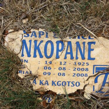 NKOPANE Sapi ? 1925-2008