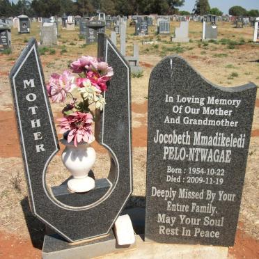 NTWAGAE Jocobeth Mmadikeledi, Pelo 1954-2009
