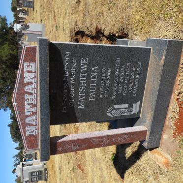 NATHANE Matshitwe Paulina 1930-2006