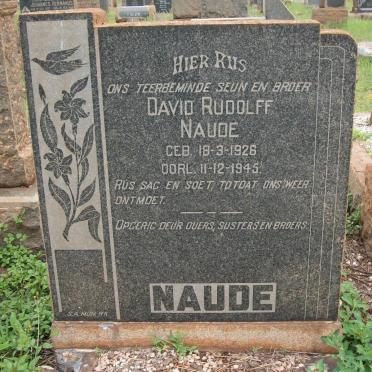 NAUDE David Rudolff 1926-1945