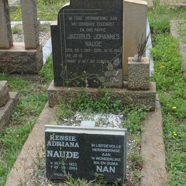 NAUDE Jacobus Johannes 1919-1961 &amp; Rensie Adriana 1923-12004