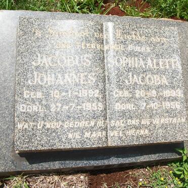 NAUDE Jacobus Johannes 1892-1955 &amp; Sophia Aletta Jacoba 1893-1956