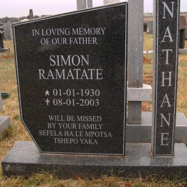 NATHANE Simon Ramatate 1930-2003