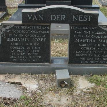 NEST Benjamin Jozef, van der 1910-1981 &amp; Martha Maria 1911-1982