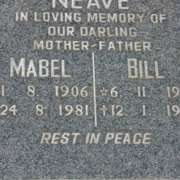 NEAVE Bill 1907-1983 &amp; Mabel 1906-1981