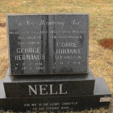 NELL George Hermanus 1924-2002 &amp; Corrie Johanna KIRSTEIN 1924-