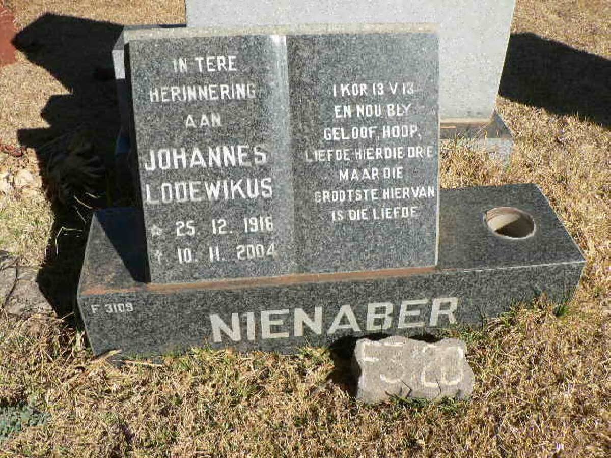 NIENABER Johannes Lodewikus 1916-2004