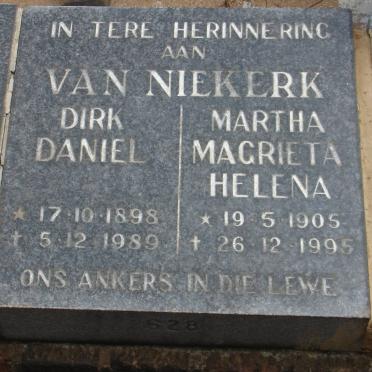 NIEKERK Dirk Daniel, van 1898-1989 &amp; Martha Magrieta Helena 1905-1995