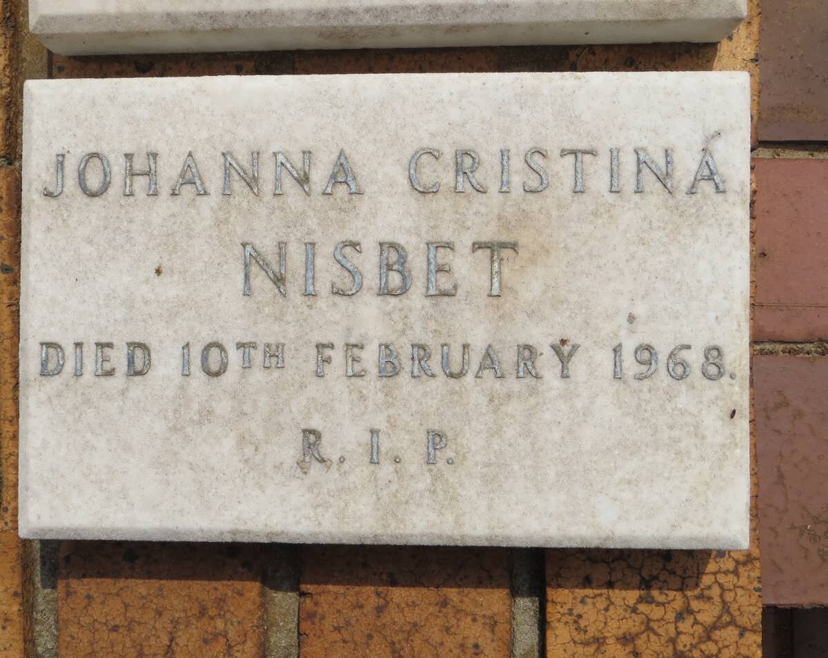 NISBET Johanna Cristina -1968