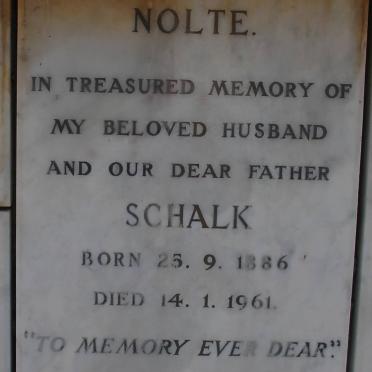 NOLTE Schalk 1886-1961