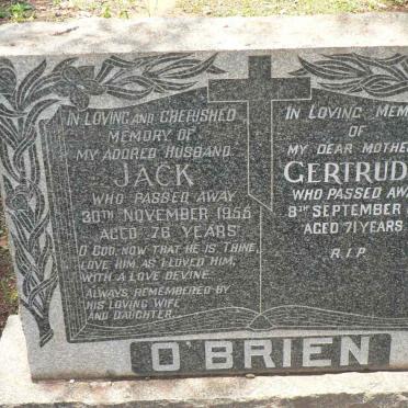 O'BRIEN Jack -1955 &amp; Gertrude -1966