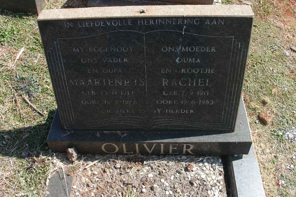 OLIVIER Maarten P.J.S. 1914-1976 &amp; Rachel 1911-1985 