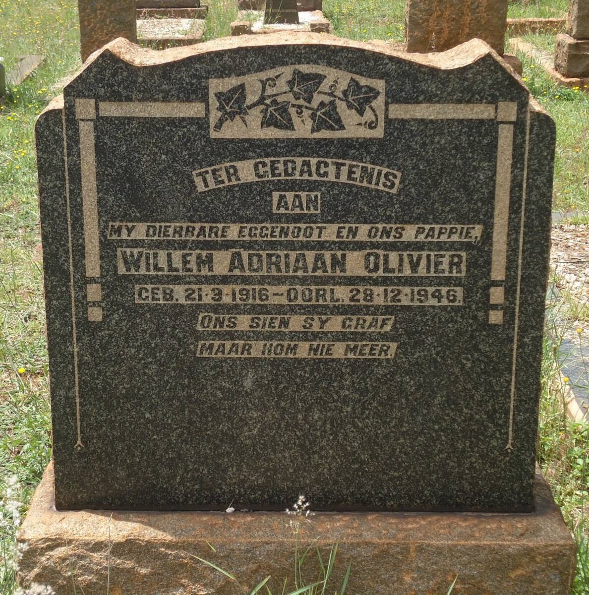 OLIVIER Willem Adriaan 1916-1946