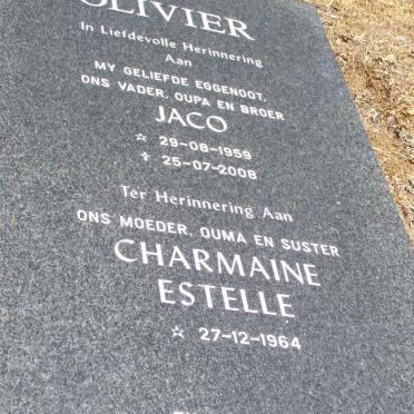 OLIVIER Jaco 1959-2008 &amp; Charmaine Estelle 1964-