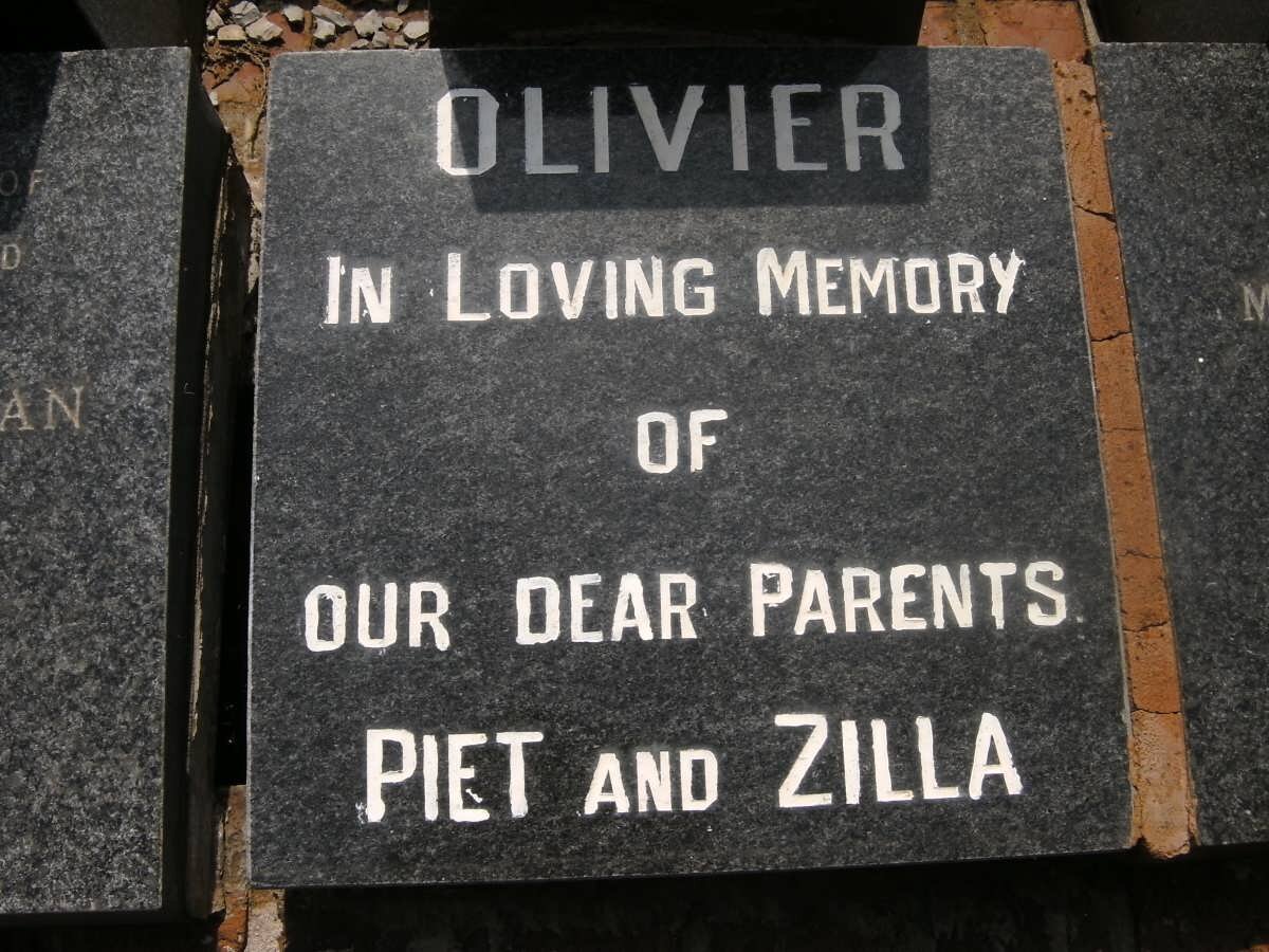 OLIVIER Piet &amp; Zilla