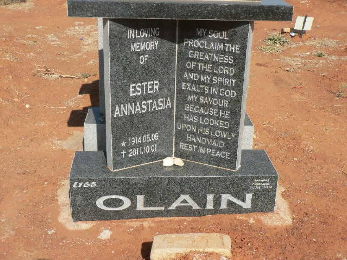 OLAIN Ester Annastasia 1914-2011