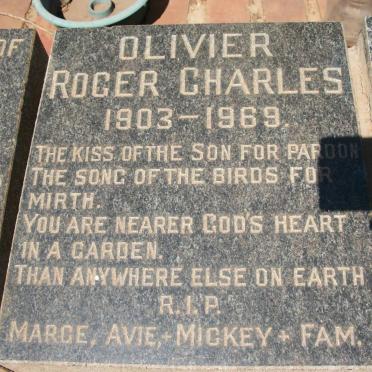 OLIVIER Roger Charles 1903-1969