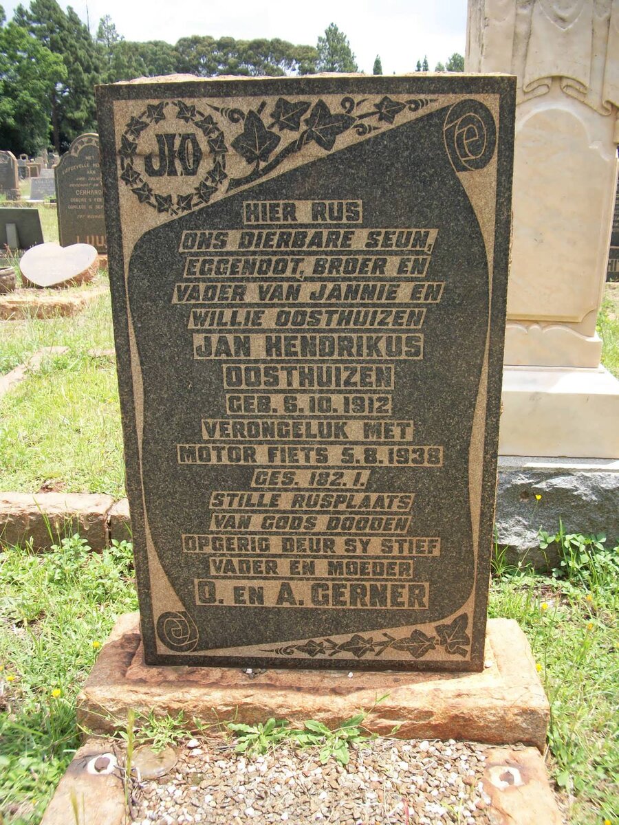 OOSTHUIZEN Jan Hendrikus 1912-1938