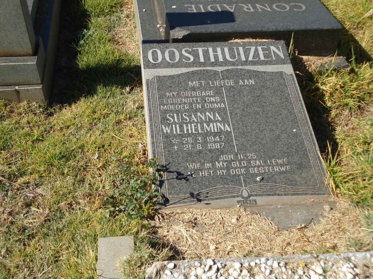 OOSTHUIZEN Susanna Wilhelmina 1947-1987