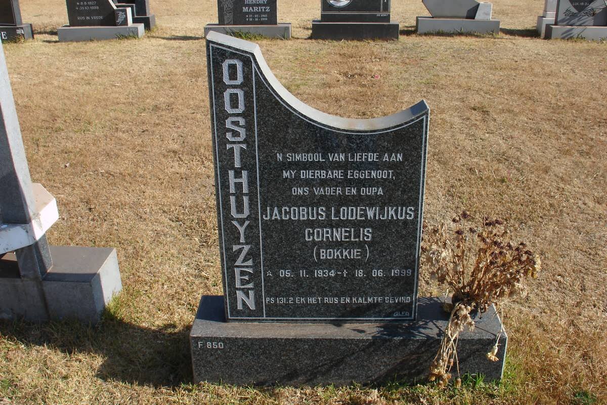 OOSTHUYZEN Jacobus Lodewijkus Cornelis 1934-1999