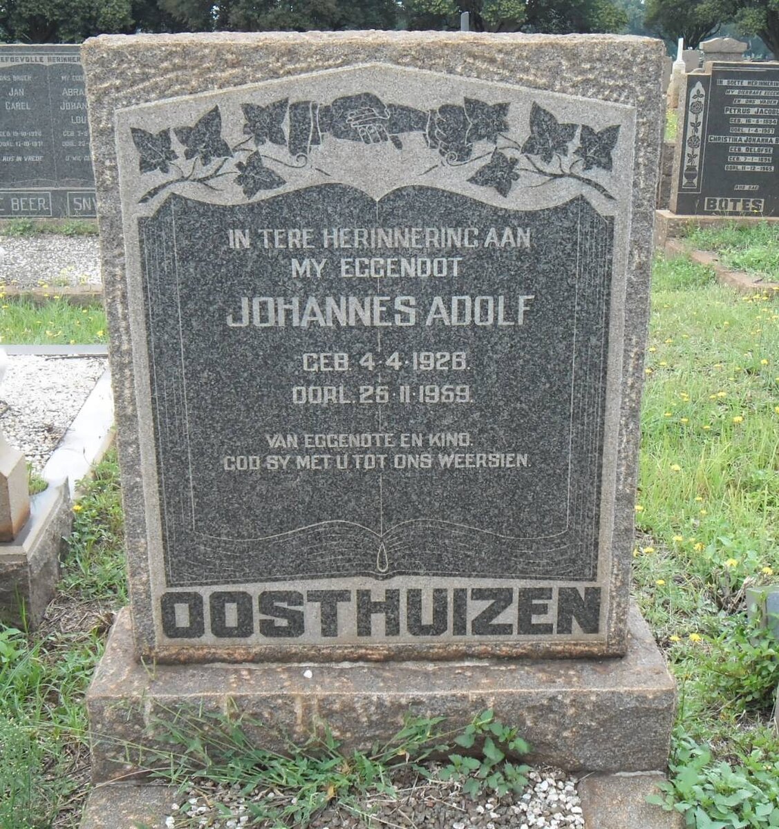 OOSTHUIZEN Johannes Adolf 1926-1959