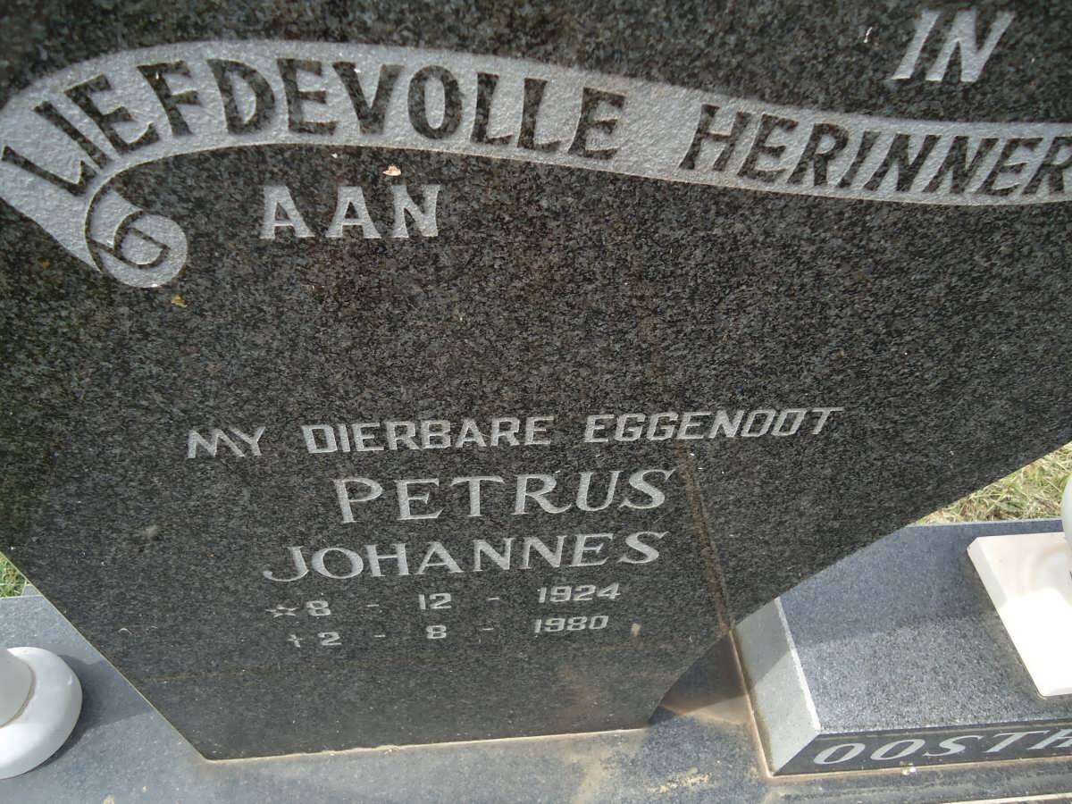 OOSTHUYSEN Petrus Johannes 1924-1990